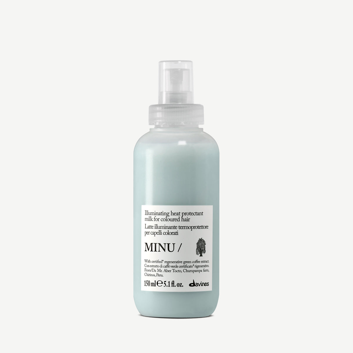 Davines France MINU Milk - Lait illuminateur et thermoprotecteur, ce soin pour cheveux colorés sublime l'éclat de la couleur tout en protégeant de la chaleur