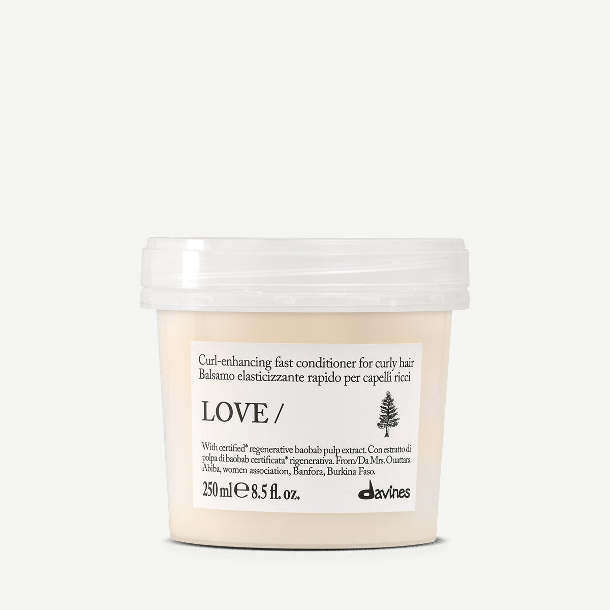 Davines France LOVE CURL Conditioner - Cet après-shampooing pour cheveux bouclés sublime vos boucles en un instant grâce à l'extrait de pulpe de baobab, pour une chevelure rebondie, définie et naturellement éclatante.
