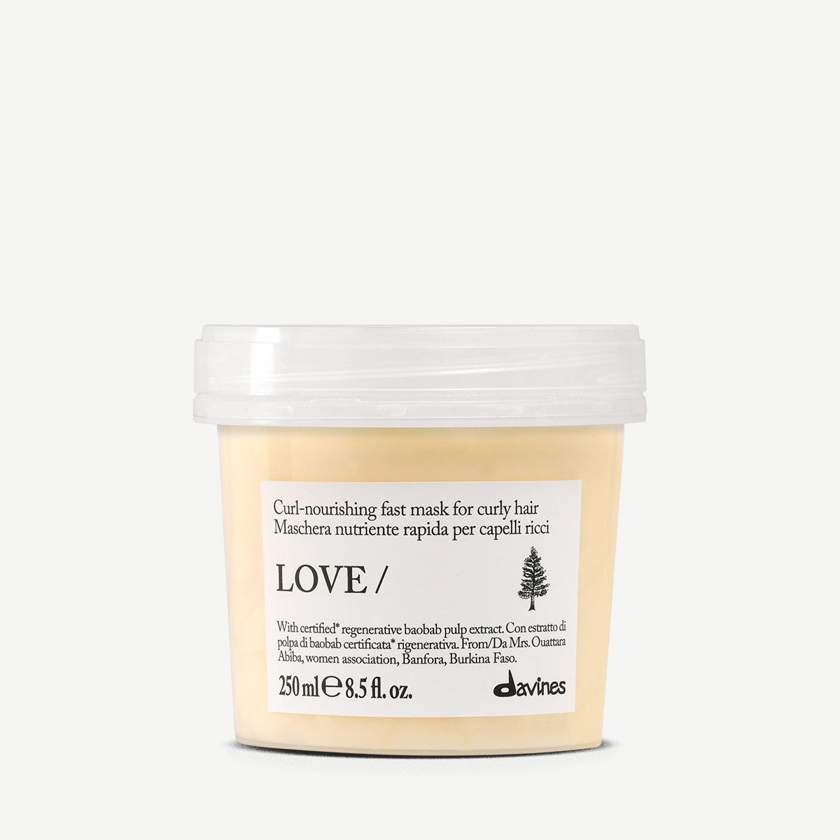Davines France LOVE CURL Mask - Masque express nourrissant, véritable masque pour cheveux bouclés activateur de boucles. Nourrit intensément et sublime vos ondulations naturelles en un instant.