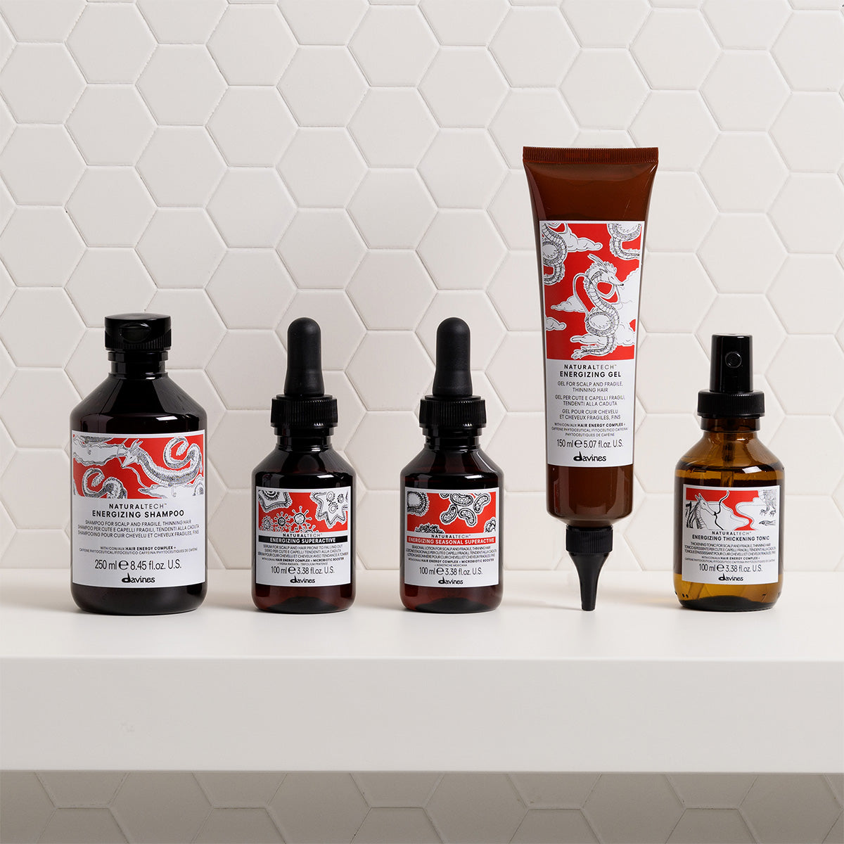 Davines France ENERGIZING Shampoo - Shampoing anti-chute, stimulant et revitalisant pour cheveux fragiles ayant tendance à tomber