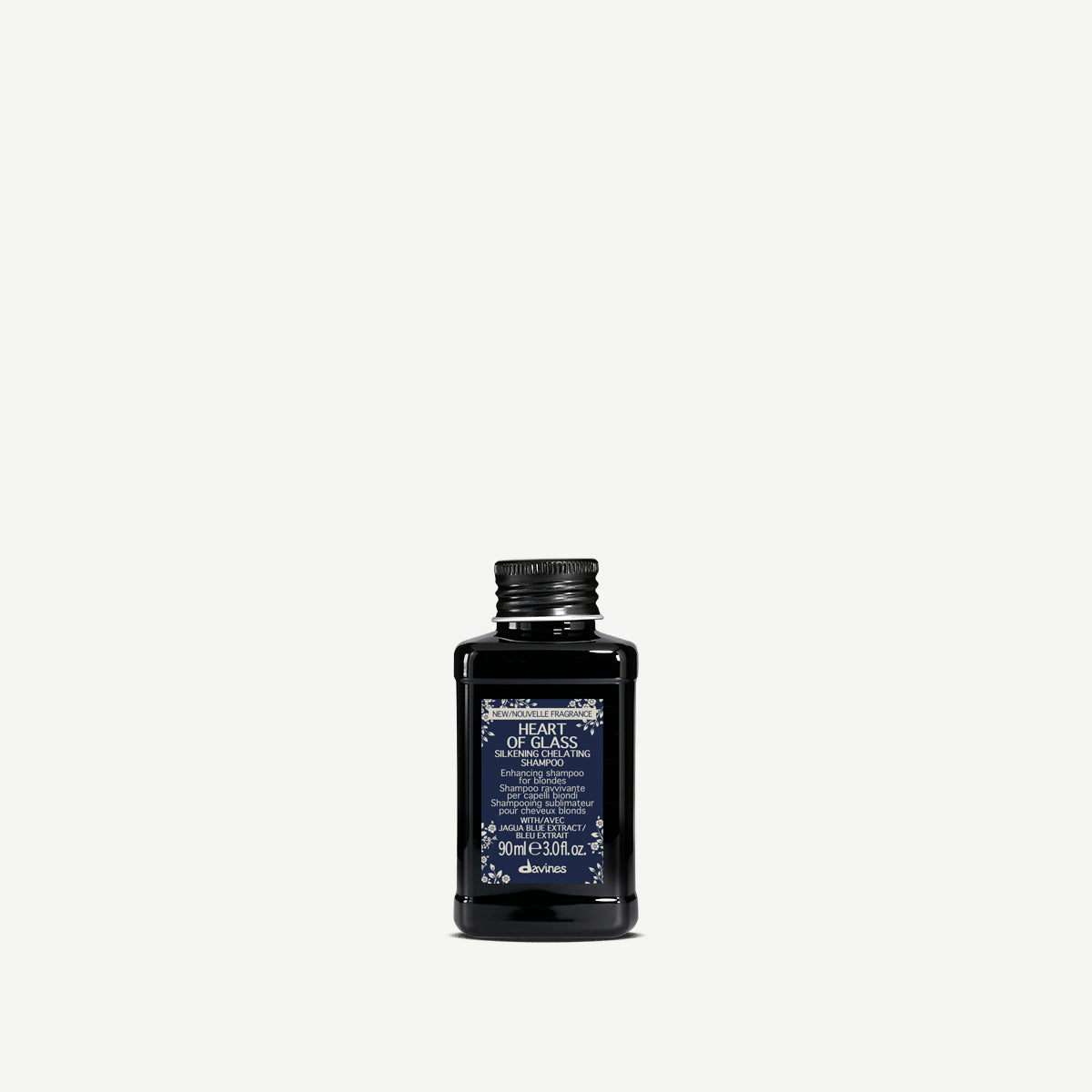 Davines France HEART OF GLASS Silkening Chelating Shampoo - Shampoing bleu pour cheveux blonds naturels ou colorés