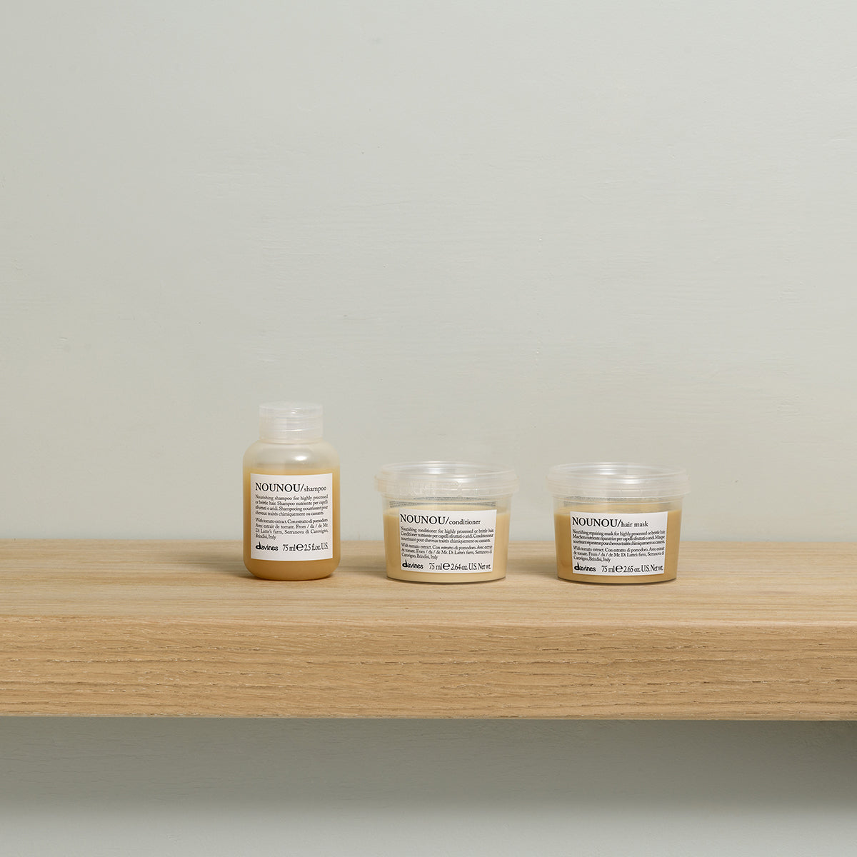 Davines France NOUNOU Conditioner - Conditionneur après-shampoing nourrissant pour cheveux secs, traités ou desséchés par les appareils chauffants ou les décolorations