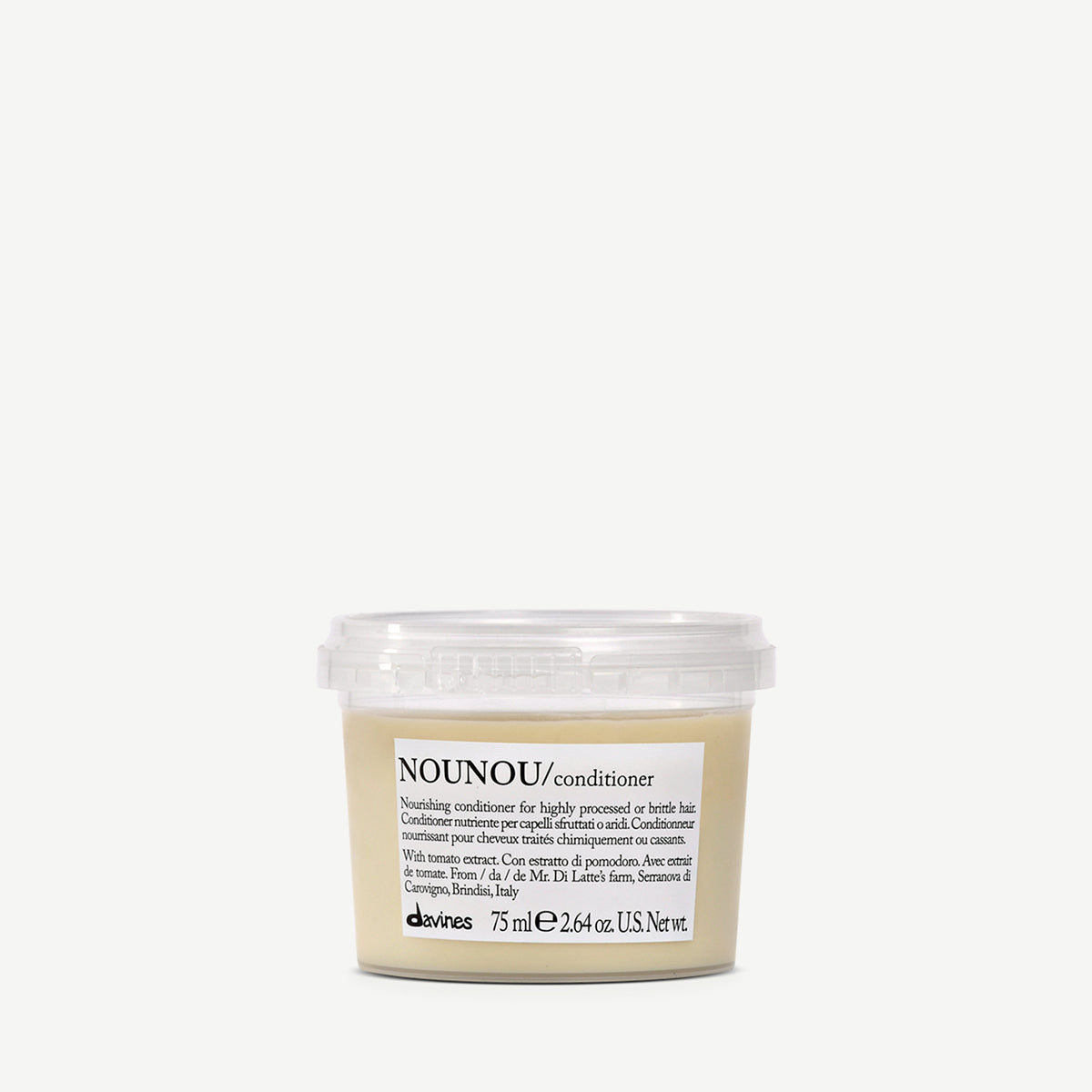 Davines France NOUNOU Conditioner - Conditionneur après-shampoing nourrissant pour cheveux secs, traités ou desséchés par les appareils chauffants ou les décolorations