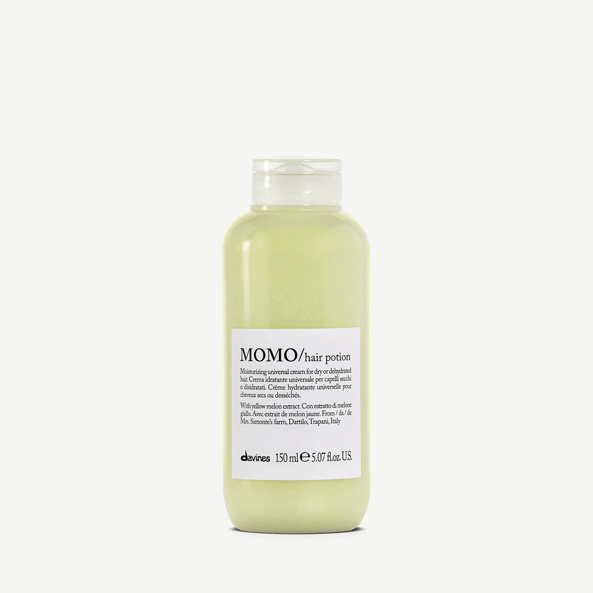 Davines France MOMO Hair Potion - Crème hydratante universelle sans rinçage pour cheveux secs ou déshydratés.