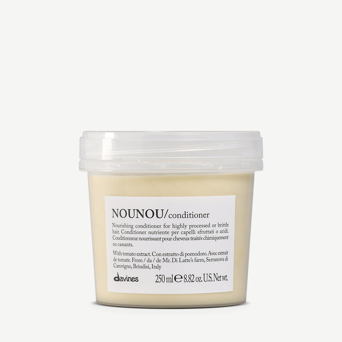 Davines France NOUNOU Conditioner - Conditionneur après-shampoing nourrissant pour cheveux secs, traités ou desséchés par les appareils chauffants ou les décolorations