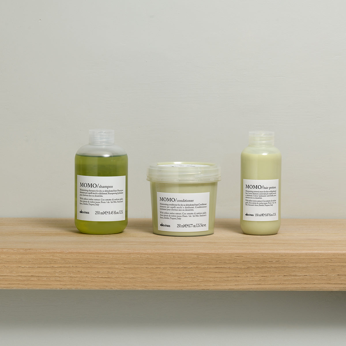 MOMO Shampoo en cadeau Shampoing hydratant pour cheveux secs ou déshydratés Davines