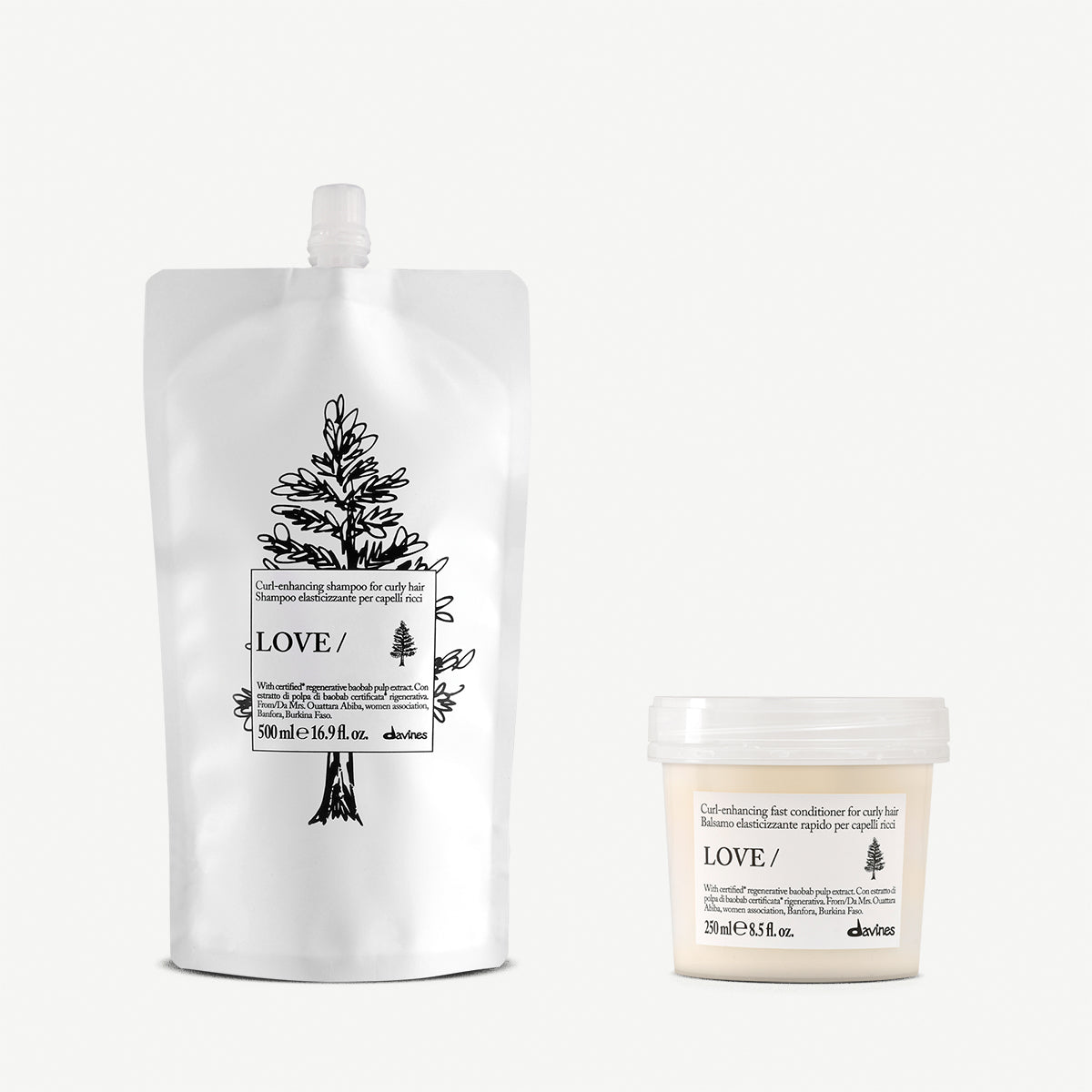 Éco-recharge LOVE CURL Shampoo + Conditioner 1 Davines