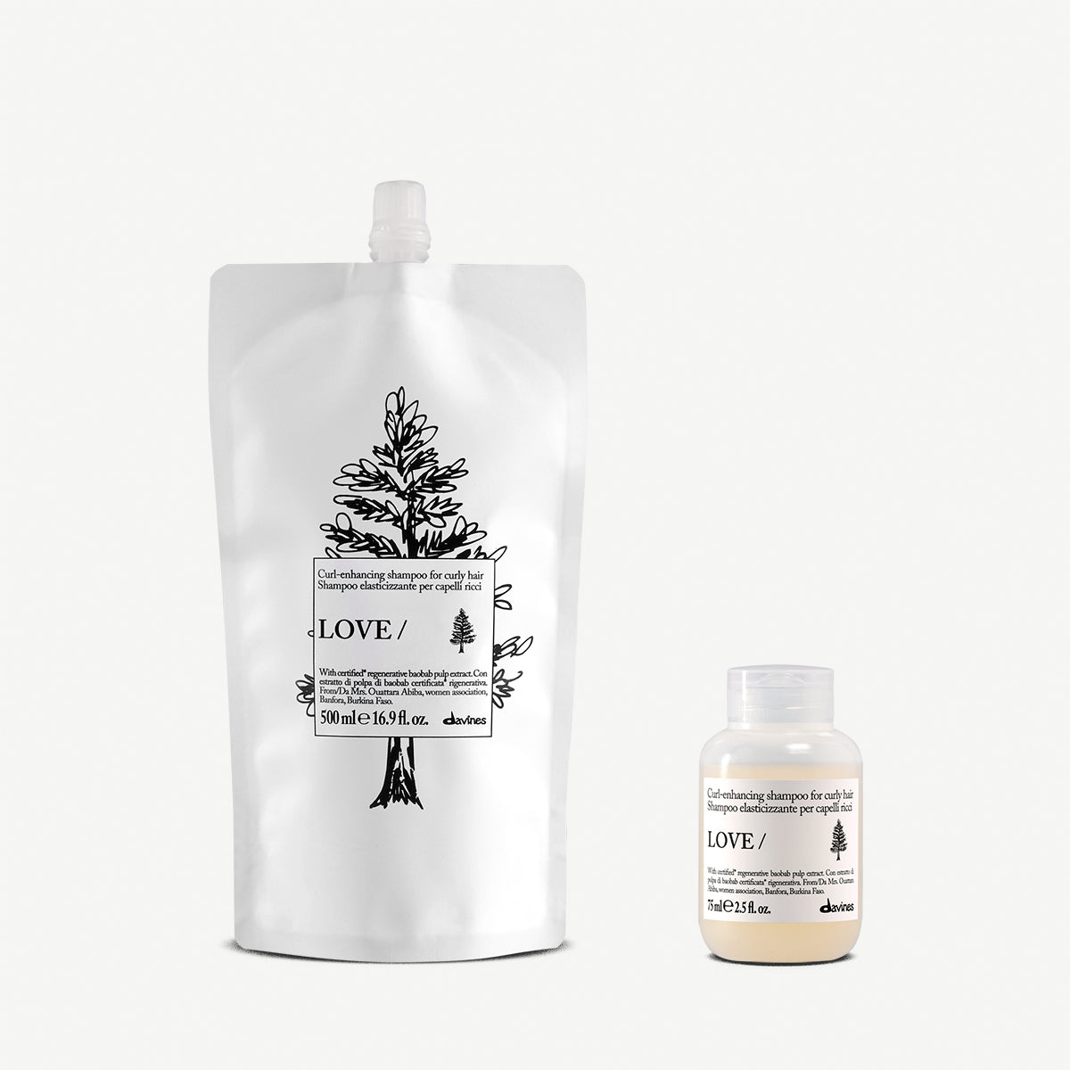 Duo voyage LOVE CURL Shampoo + éco-recharge 1 1 kitDavines