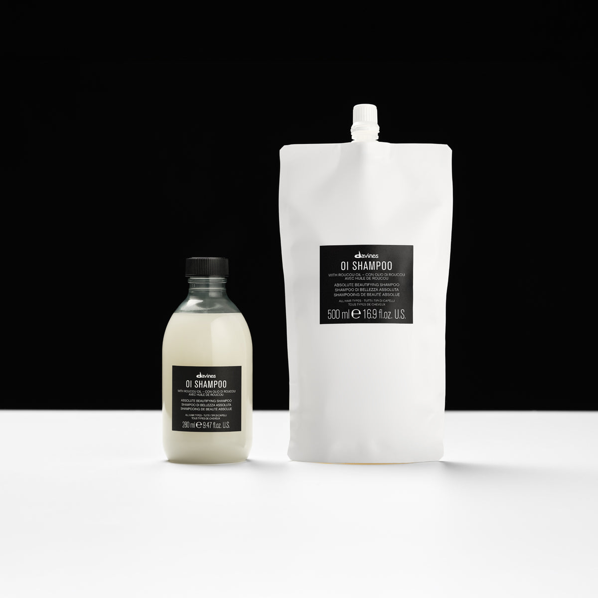 Davines France OI Shampoo + éco-recharge - Shampoing doux pour cheveux brillants et souples & son éco-recharge