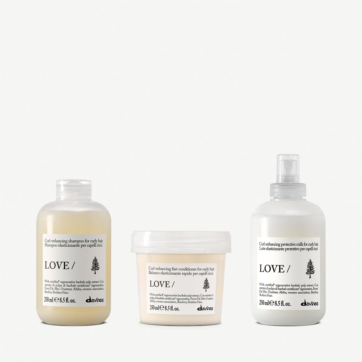 Davines France Kit LOVE CURL - Routine de soins pour des boucles définies et rebondies