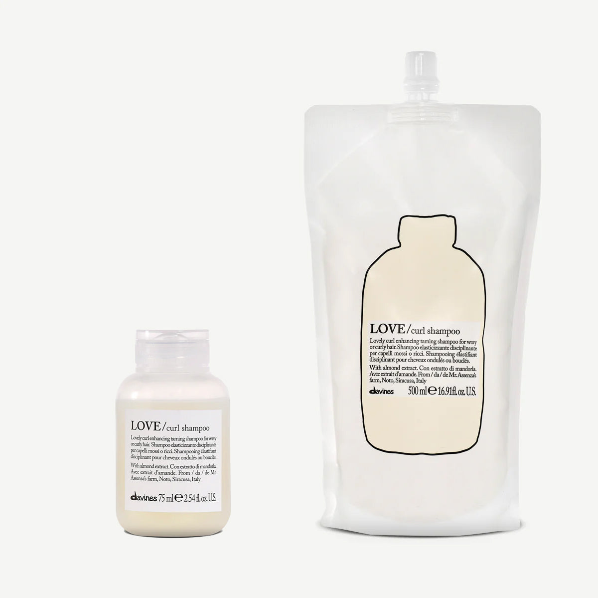 Duo voyage LOVE CURL Shampoo + éco-recharge 1 2 pz.Davines france