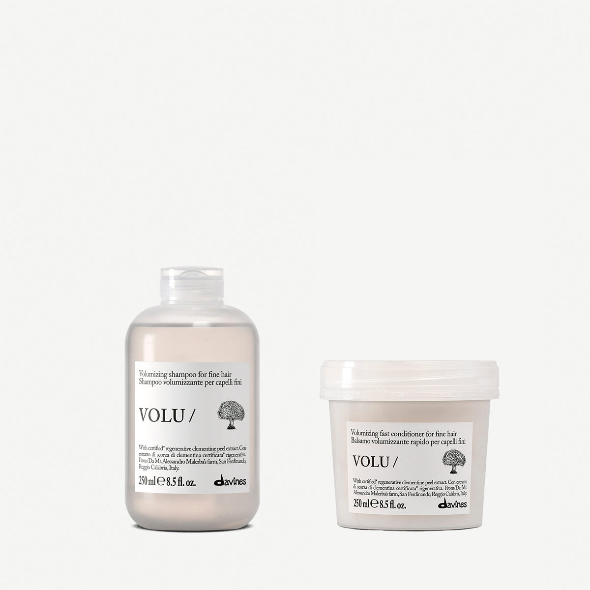 Davines France VOLU Duo - Le duo essentiel pour booster le volume des cheveux fins sans jamais les alourdir.