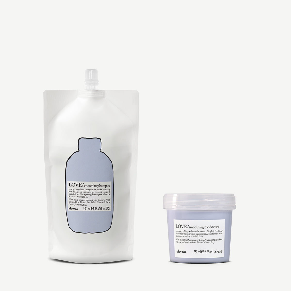 Éco-recharge LOVE Smoothing Shampoo + Conditioner 1  2 pz.Davines