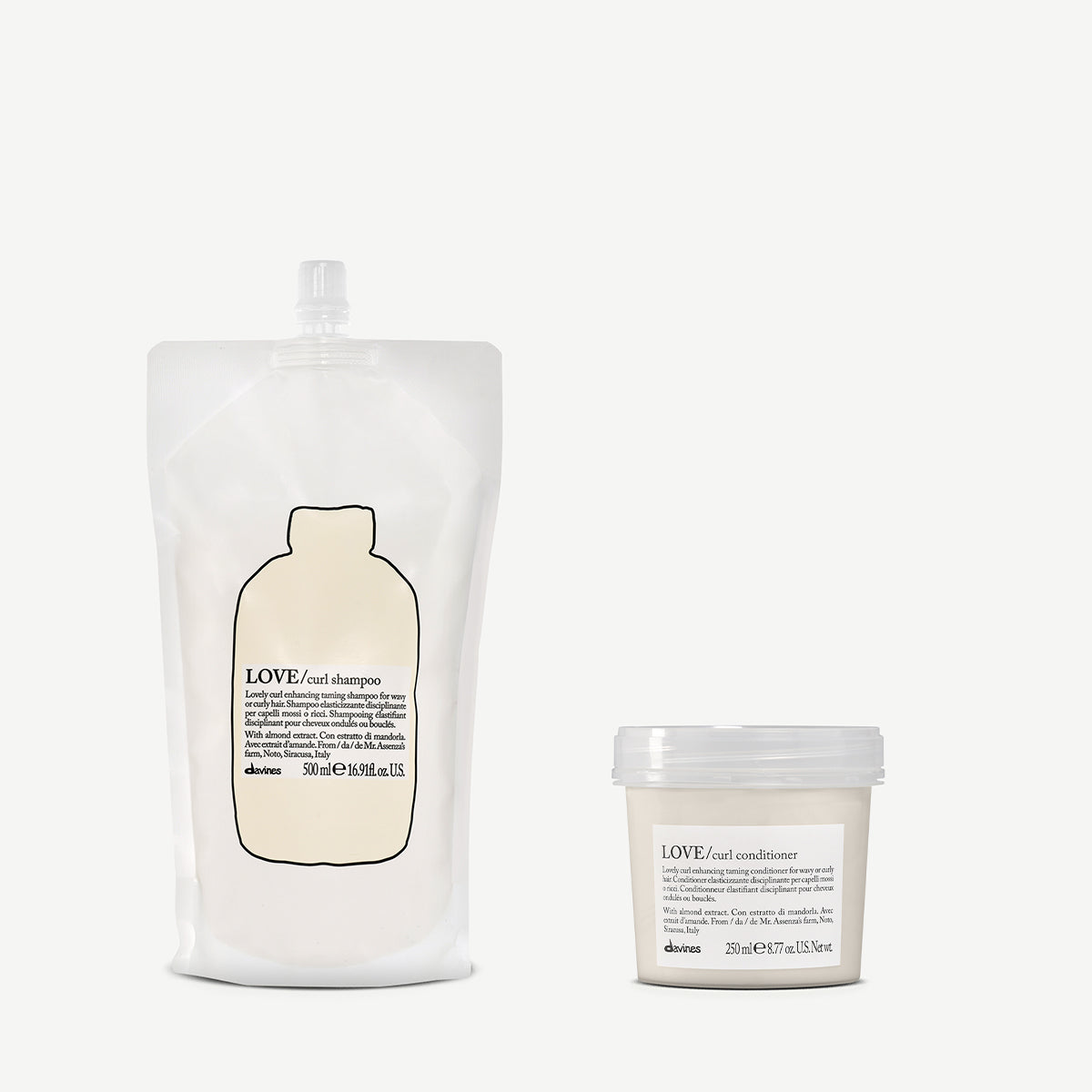 Éco-recharge LOVE CURL Shampoo + Conditioner 1 2 pz.Davines