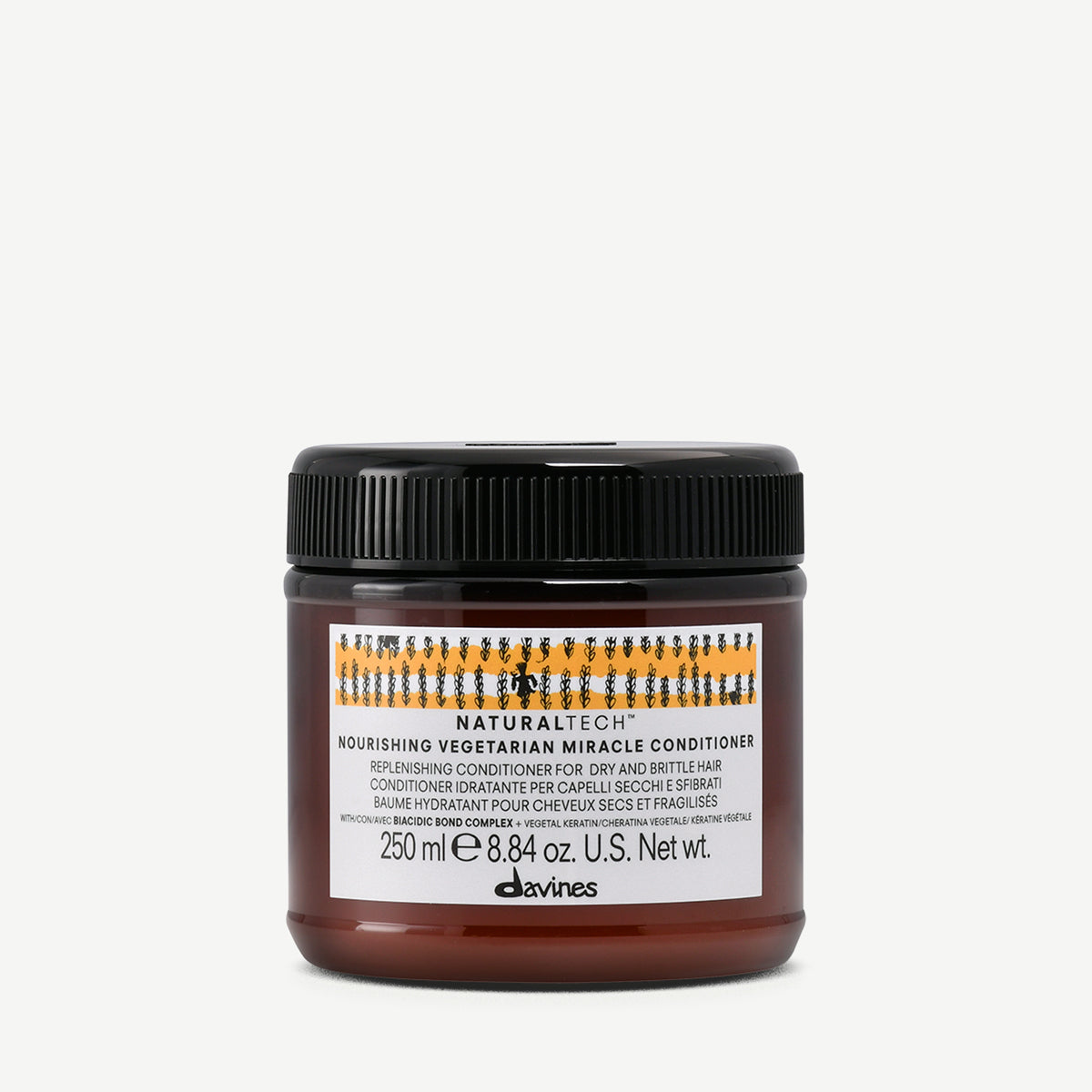 Davines France NOURISHING Vegetarian Miracle Conditioner - Conditionneur après-shampoing à la kératine pour réparer les cheveux secs, fragiles et abîmés.