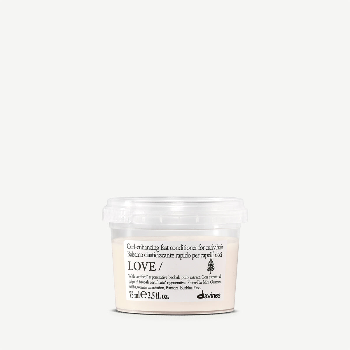 
Davines France LOVE CURL Conditioner - Cet après-shampooing pour cheveux bouclés sublime vos boucles en un instant grâce à l'extrait de pulpe de baobab, pour une chevelure rebondie, définie et naturellement éclatante.