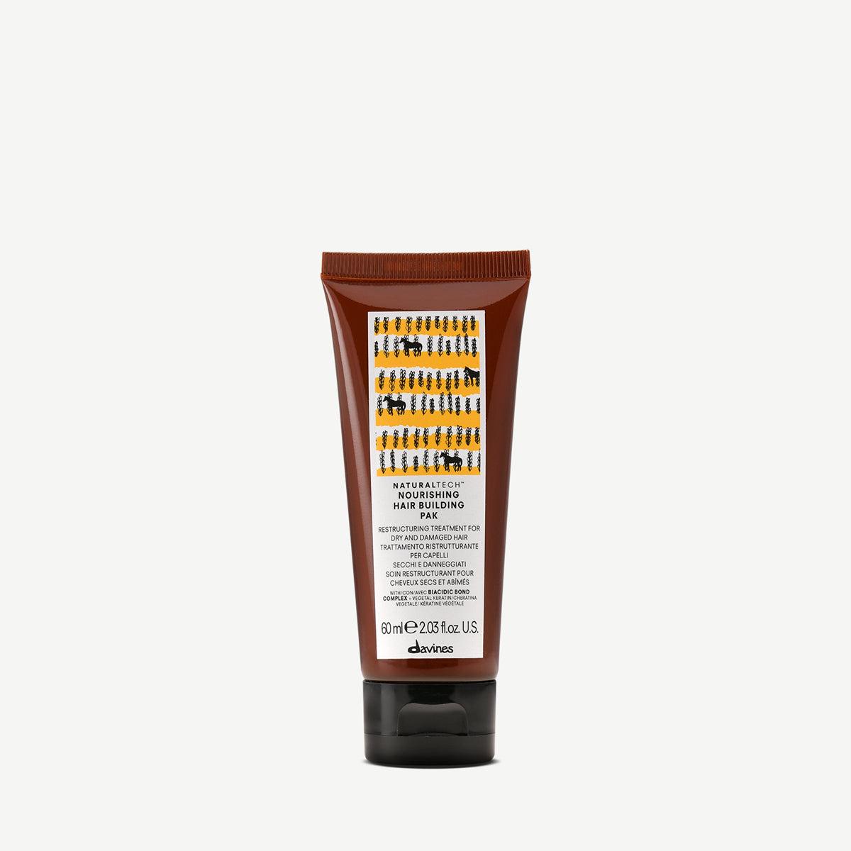 
Davines France NOURISHING Hair Building Pak - Traitement réparateur à la kératine végétale combinée avec le Biacidic Bond Complex pour cheveux très secs et abîmés.