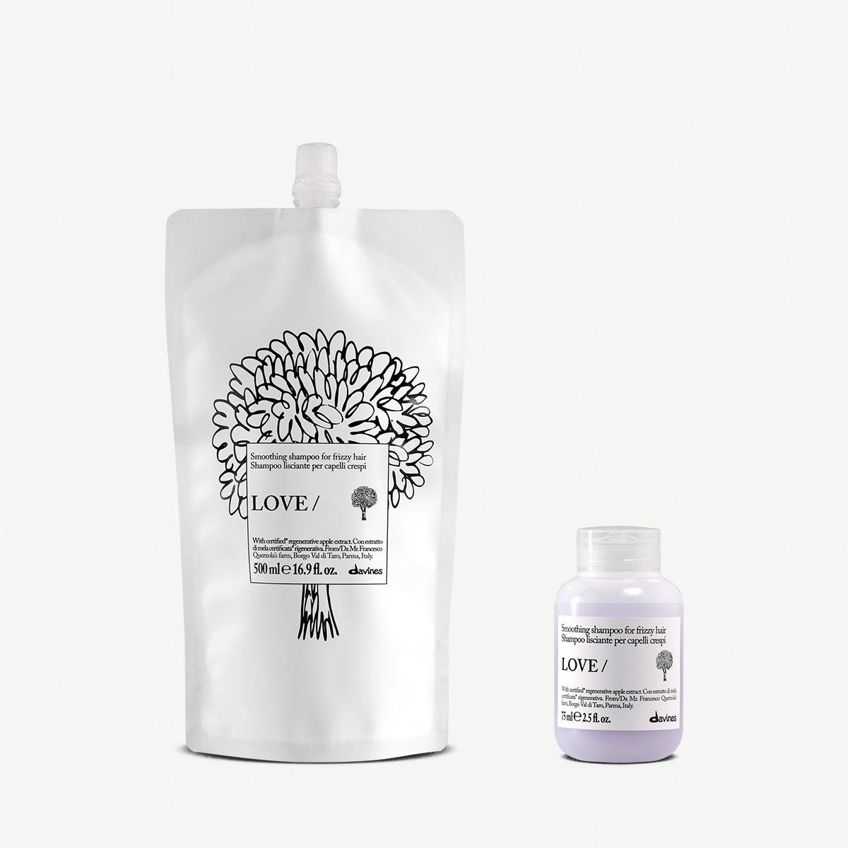 Duo voyage LOVE SMOOTHING Shampoo + éco-recharge 1  1 kitDavines
