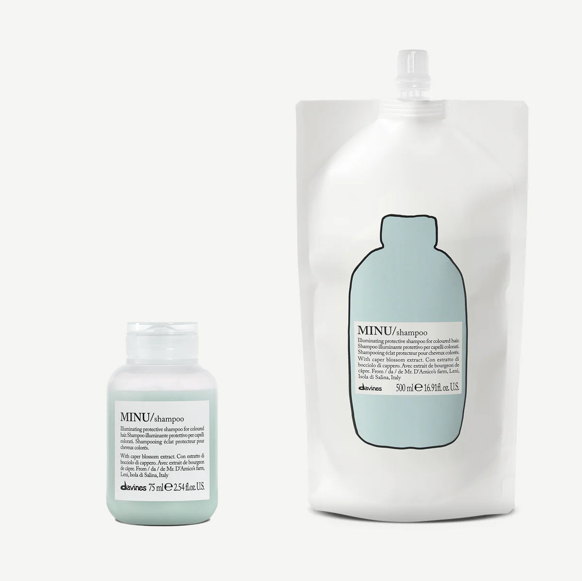 Duo voyage MINU Shampoo + éco-recharge 1  Davines france
