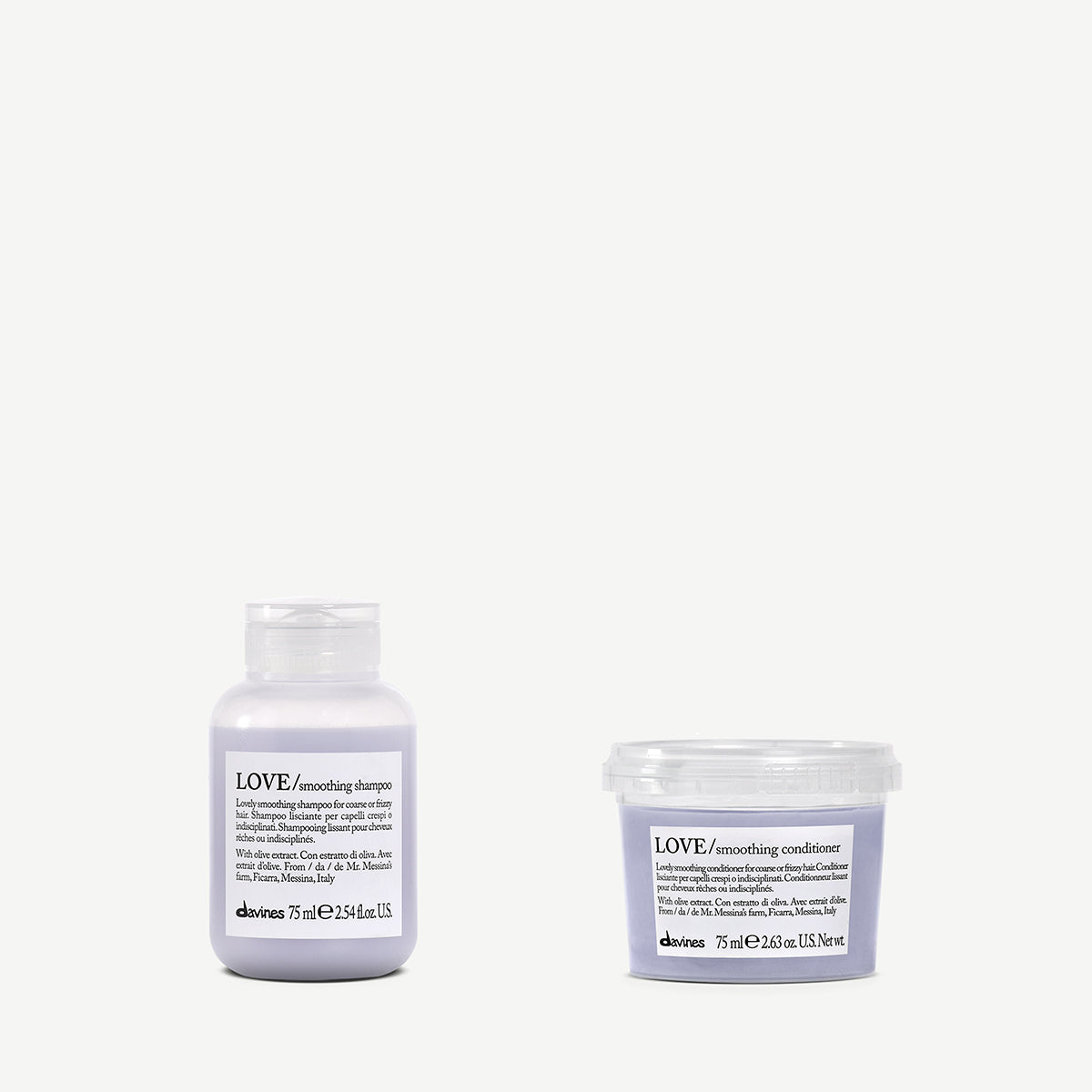 Duo voyage LOVE Smoothing 1  2 pz.Davines france
