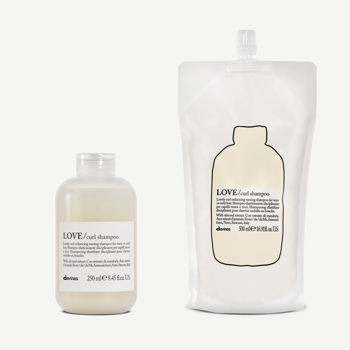 LOVE CURL Shampoo + éco-recharge 1  Davines france
