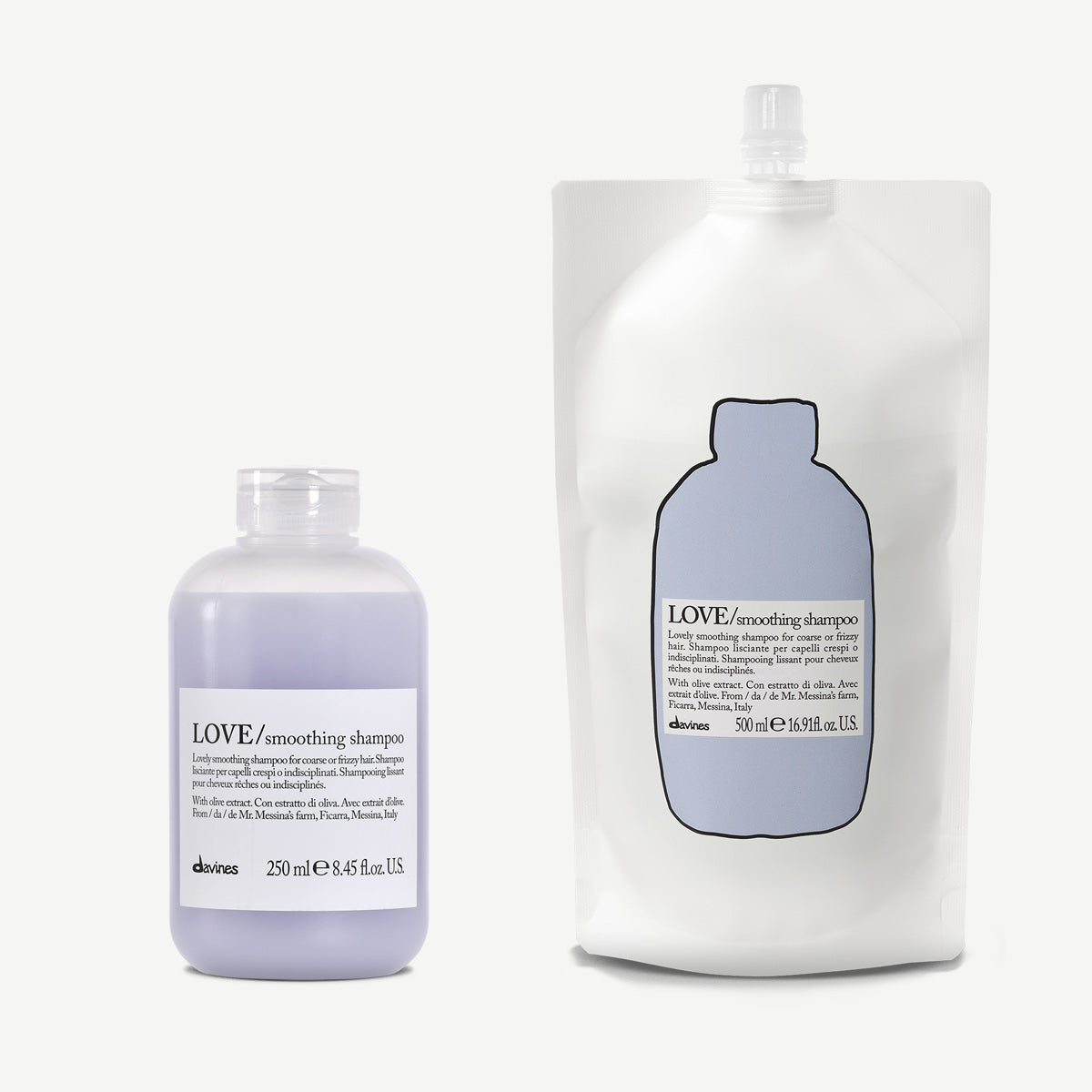 LOVE SMOOTH Shampoo + éco-recharge 500 ml 1  2 pz.Davines
